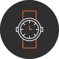 reloj azul lleno icono vector