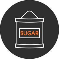 Sugar Bag Blue Filled Icon vector