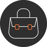 Shoulder Bag Blue Filled Icon vector