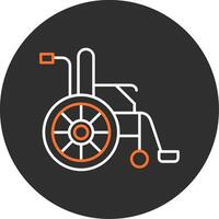 Wheel Chair Blue Filled Icon vector