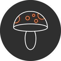 Mushroom Blue Filled Icon vector