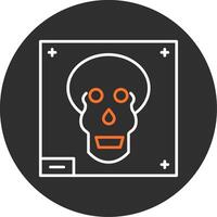 Skull X - ray Blue Filled Icon vector