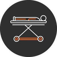 Stretcher Blue Filled Icon vector