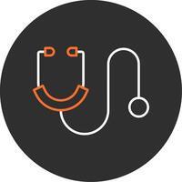 Stethoscope Blue Filled Icon vector