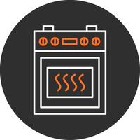 Cooking Stove Blue Filled Icon vector