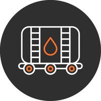 Oil Tank Blue Filled Icon vector