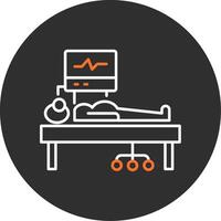 ICU Room Blue Filled Icon vector