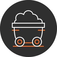 Wagon Blue Filled Icon vector