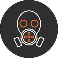Gas Mask Blue Filled Icon vector