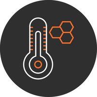 Thermometer Blue Filled Icon vector