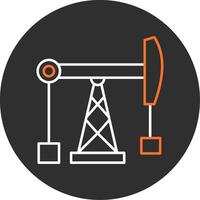 Fossil Fuel Blue Filled Icon vector