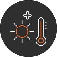 Heat Wave Blue Filled Icon vector