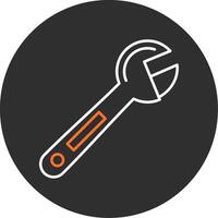 Adjustable Wrench Blue Filled Icon vector