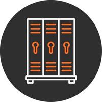 Lockers Blue Filled Icon vector