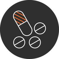Pills Blue Filled Icon vector