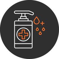 Hand Sanitizer Blue Filled Icon vector