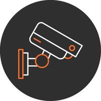 Security Camera Blue Filled Icon vector