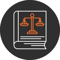 Law Book Blue Filled Icon vector