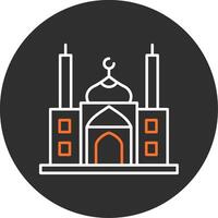 Mosque Blue Filled Icon vector