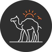 Camel Blue Filled Icon vector