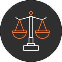 Law Blue Filled Icon vector