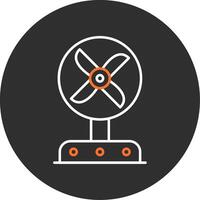 Fan Blue Filled Icon vector