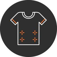 camisa azul lleno icono vector