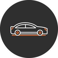 Car Blue Filled Icon vector