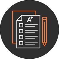 Exam Blue Filled Icon vector