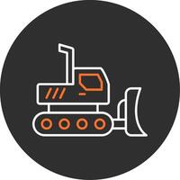 Excavator Blue Filled Icon vector