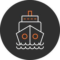 Ship Blue Filled Icon vector