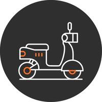 Scooter Blue Filled Icon vector