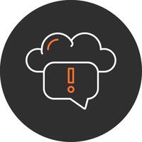 Cloud Messaging Blue Filled Icon vector