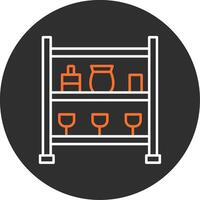 Shelves Blue Filled Icon vector