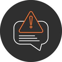 Error Message Blue Filled Icon vector