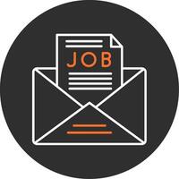 Job Offer Blue Filled Icon vector