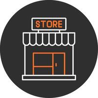 Store Blue Filled Icon vector