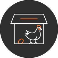 Chicken Coop Blue Filled Icon vector