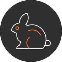 Rabbit Blue Filled Icon vector