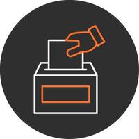 votación azul lleno icono vector