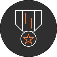 Medal Of Honor Blue Filled Icon vector