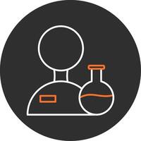 Scientist Blue Filled Icon vector