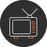 Television Blue Filled Icon vector