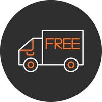 Free Delivery Blue Filled Icon vector