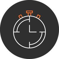 Stopwatch Blue Filled Icon vector