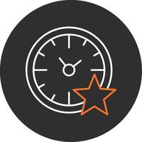 Favourite Time Blue Filled Icon vector