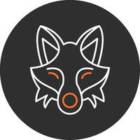 Fox Blue Filled Icon vector