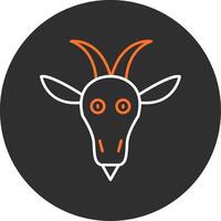 Goat Blue Filled Icon vector