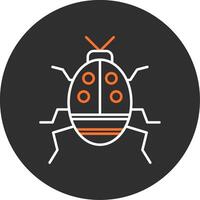 Bug Blue Filled Icon vector