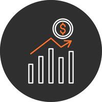 Stock Market Blue Filled Icon vector